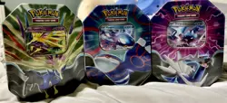 Pokemon Azure Legends Tin Set of 3 Sealed Dialga Kyogre Xerneas ex Bundle TCG - Image 1