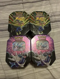 Pokemon TCG Azure Legends Tin Set - Dialga EX Xerneas EX Sealed Lot Of 4 New - Image 1