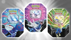 Pokemon TCG Azure Legends Tin Set - Kyogre EX Dialga EX Xerneas EX Sealed Lot - Image 1
