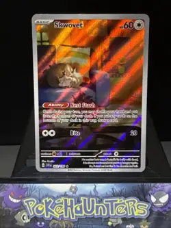 Pokemon Card Skwovet 222/198 Scarlet & Violet Base Holo Art Illustration Rare EX - Image 1