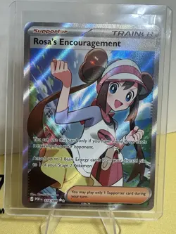 Pokemon TCG Rosa's Encouragement 114/088 Trainer-Supporter Full Art Holo Rare - Image 1