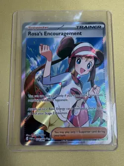 Pokemon TCG Rosa's Encouragement 114/088 Trainer-Supporter Full Art Holo Rare - Image 3