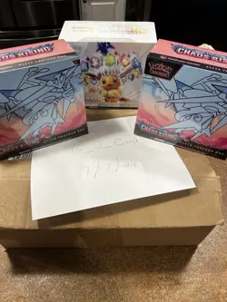 Pokemon Center Chaos Rising ETB x2 + Prismatic Evolutions ETB Sealed Lot - Image 1