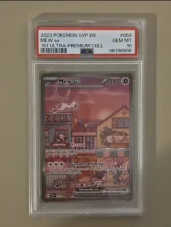 2023 POKEMON SVP 053 MEW EX EN-SV BLACK STAR PROMO 151 ULTRA-PREMIUM PSA 10 - Image 1