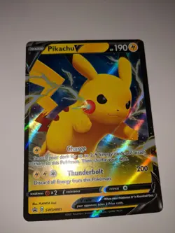 Pikachu V SWSH061 Sword & Shield Black Star Promo Holo Pokemon Card - Image 1
