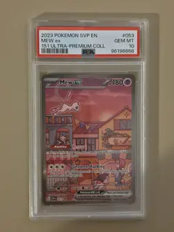 2023 POKEMON SVP 053 MEW EX EN-SV BLACK STAR PROMO 151 ULTRA-PREMIUM PSA 10 - Image 1