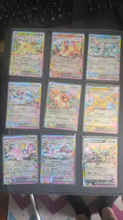 Pokemon - Prismatic Evolutions: Complete set of 9 Eeveelutions ex cards - Image 1