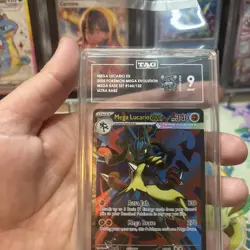 Pokemon Mega Lucario ex 160/132 Full Art UR Mega Base Set TAG 9 Mint - Image 2