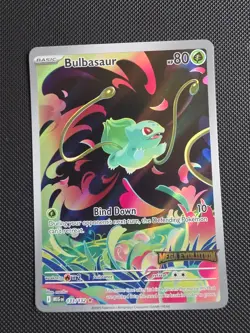 Pokemon Bulbasaur 133/132 Mega Evolution Box Topper Stamped Promo Unsealed - Image 1
