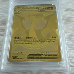 Pokemon TCG 2025 Mega Charizard X ex 130/094 Gold Holo PSA 9 English - Image 3