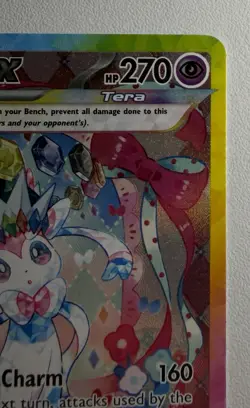Pokemon TCG Sylveon EX Prismatic Evolutions Holo Card 156/131 MP - Image 3