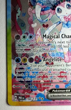 Pokemon TCG Sylveon EX Prismatic Evolutions Holo Card 156/131 MP - Image 4