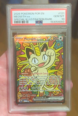 Pokemon TCG Meowth ex Me03: Perfect Order 121/088 SIR Holo PSA 10 2026 - Image 1