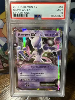2016 POKEMON XY EVOLUTIONS 52 MEWTWO EX PSA 9 - Image 1