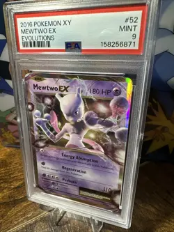 2016 POKEMON XY EVOLUTIONS 52 MEWTWO EX PSA 9 - Image 2
