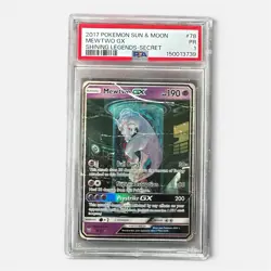 Pokemon TCG Mewtwo GX Secret Rare Shining Legends PSA 1 - Image 1