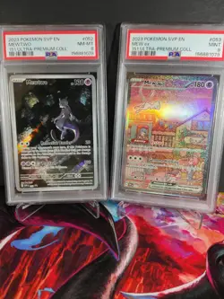 SEQUENTIAL PSA 9 Mew ex SVP 053 & PSA 8 Mewtwo SVP 052 - Pokemon 151 UPC Promos - Image 1