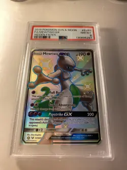 Mewtwo GX SV59/SV94 - Hidden Fates Shiny Vault - PSA 8 - Pokemon TCG - Image 1