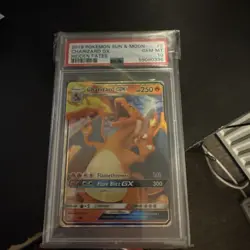 Pokemon TCG 2019 Sun & Moon Charizard GX Hidden Fates 9/68 PSA 10 Gem Mint - Image 1