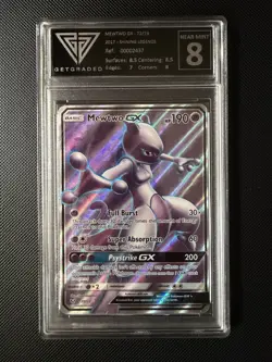 Mewtwo GX - 72/73 - Pokemon Shining Legends Sun Moon Full Art Ultra Rare Card NM - Image 1
