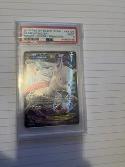 Pokemon TCG 2016 Mewtwo EX XY125 Black Star Promo Holo Pokemon Card PSA 9 - Image 1