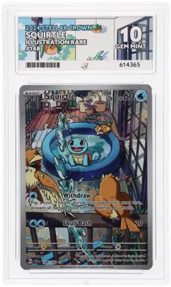 Ace 10 Squirtle 148/142 Stellar Crown Illustration Rare Pokemon TCG Card - Image 1
