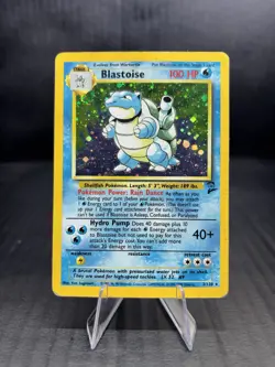 Pokemon TCG Blastoise Base Set 2 2/130 Holo Rare 100 HP English 1999 - Image 2