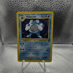 Pokemon Poliwrath 15/130 Base Set 2 Holo Rare Stage 2 90 HP English - Image 1