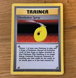 Wizards Pokemon TCG Base Set Devolution Spray Rare 72/102 Regular English 1999 - Image 1