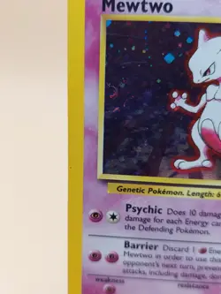 Mewtwo Base Set 2 Holo Rare No. 10/130 Pokemon Card - 2000 SWIRL - Image 2