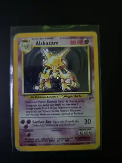 Pokemon Alakazam TCG Base Set 2 Holo Rare Card 1/130 Unlimited HP - Image 1