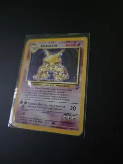 Pokemon Alakazam TCG Base Set 2 Holo Rare Card 1/130 Unlimited HP - Image 3