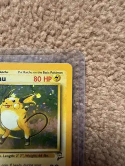 Pokemon Raichu Base Set 2 16/130 Holo Rare WOTC 2000 MP Raw TCG Card - Image 4