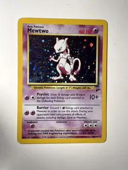 Mewtwo 10/130 Holo Rare Base Set 2 Pokemon Lightly Played - Image 1