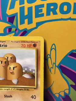 Dugtrio 19/102 Rare Base Set 1999 English Unlimited Pokemon TCG Pokemon Card - Image 3
