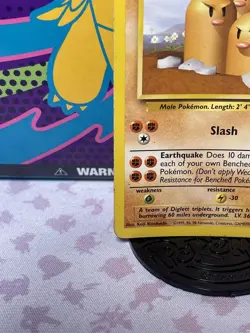 Dugtrio 19/102 Rare Base Set 1999 English Unlimited Pokemon TCG Pokemon Card - Image 4