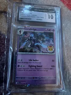 Pokemon TCG CGC 10 Ceruledge 040/091 Holo Pokemon Day Promo Card 2024 - Image 1