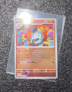 Pokemon Volcarona Master Ball Pattern 016/086 SV: Black Bolt Holo Rare NM - Image 3