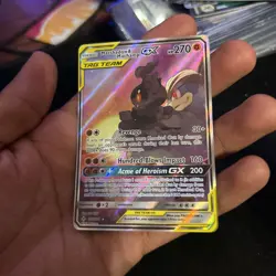 Marshadow & Machamp GX Full Art Holo Card 199/214 Sm-Unbroken Bonds (Mint) - Image 1