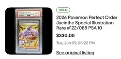 Jacinthe #122/088 Special Illustration Rare 2026 Pokemon Perfect Order NEW SLAB - Image 4