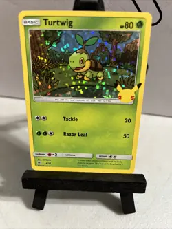 Turtwig 4/25 HOLO Pokemon Card 25th Anniversary McDonalds Promo 2021 - Image 2