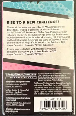Pokemon TCG Mega Evolution Ascended Heroes Booster Bundle 6 Packs Sealed - Image 2