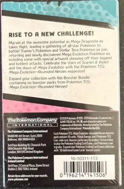 Pokemon TCG Mega Evolution Ascended Heroes Booster Bundle 6 Packs Sealed - Image 2