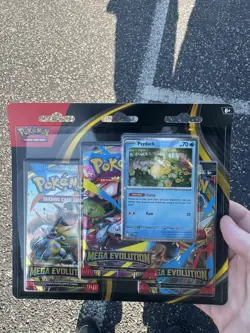 Pokemon TCG Mega Evolution 3 Pack Blister w/ Psyduck Promo - Image 2