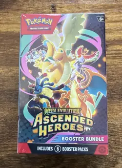Pokemon TCG Mega Evolution Ascended Heroes Booster Bundle 6 Packs English - Image 1