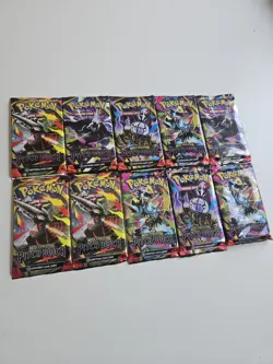 5x Brand new unopened Pokemon Mega Evolutions Pitch Black booster packs - Image 1