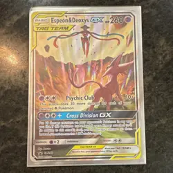 Pokemon TCG The Pokemon Company Espeon & Deoxys GX SM240 SM Promo Holo EN - Image 1