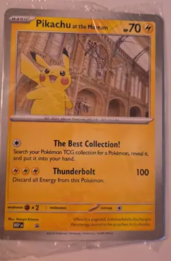 Nintendo Pokemon TCG Pikachu at the Museum 0025 Promo Holo Basic English HP 70 - Image 1