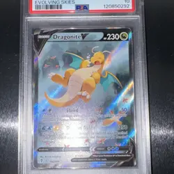 Pokemon 2021 Evolving Skies Dragonite V 192/203 PSA 10 Full Art Holo - Image 3