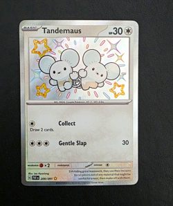 Pokemon TCG Tandemaus Sv: Paldean Fates 209/091 Shiny Rare Holo 2024 - Image 1